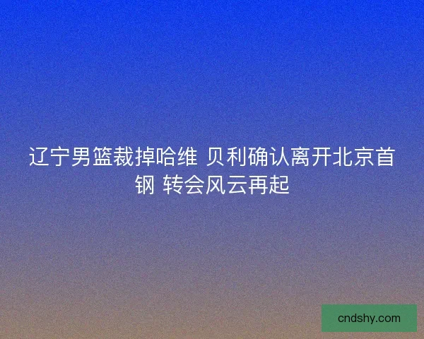 辽宁男篮裁掉哈维 贝利确认离开北京首钢 转会风云再起